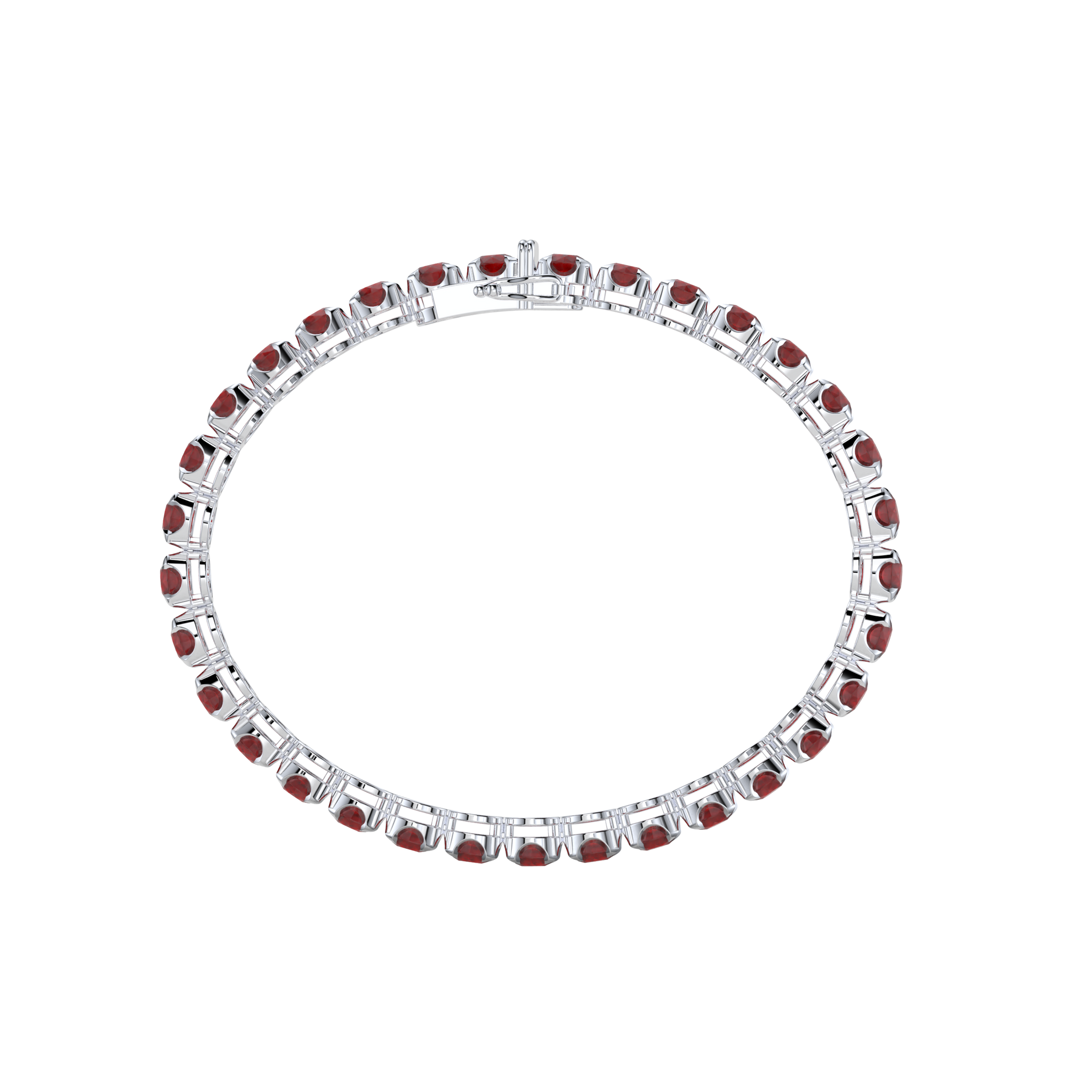 Bracelet with Ruby on a White Gold