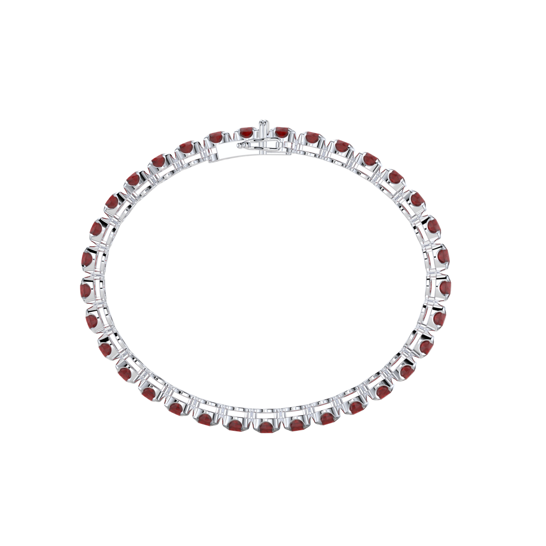 Bracelet with Ruby on a White Gold