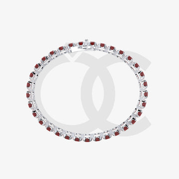 Bracelet with Ruby on a White Gold