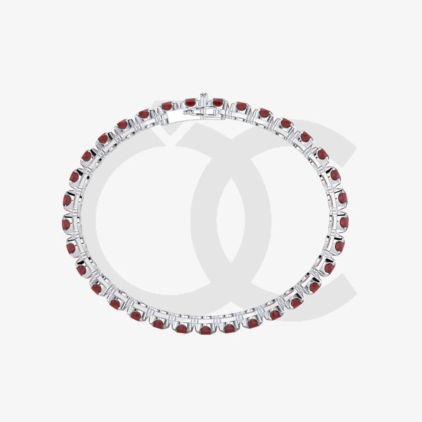 Bracelet with Ruby on a White Gold