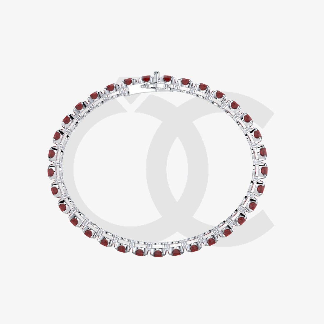 Bracelet with Ruby on a White Gold