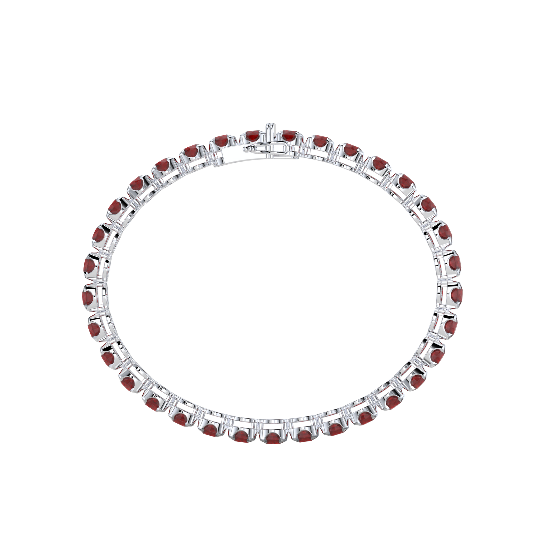 Bracelet with Ruby on a White Gold