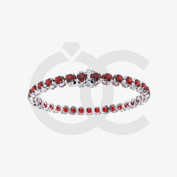 Bracelet with Ruby on a White Gold