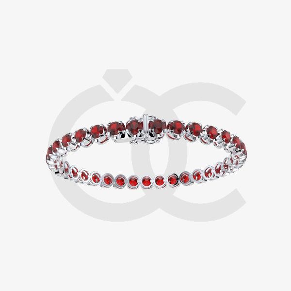 Bracelet with Ruby on a White Gold