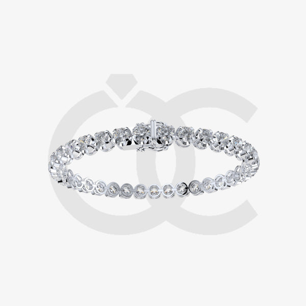 Bracelet with Lab Grown Diamond on a White Gold