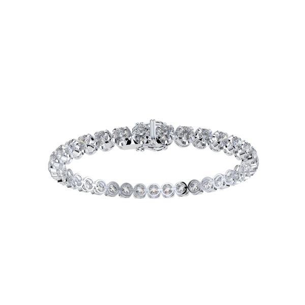 Bracelet with Lab Grown Diamond on a White Gold