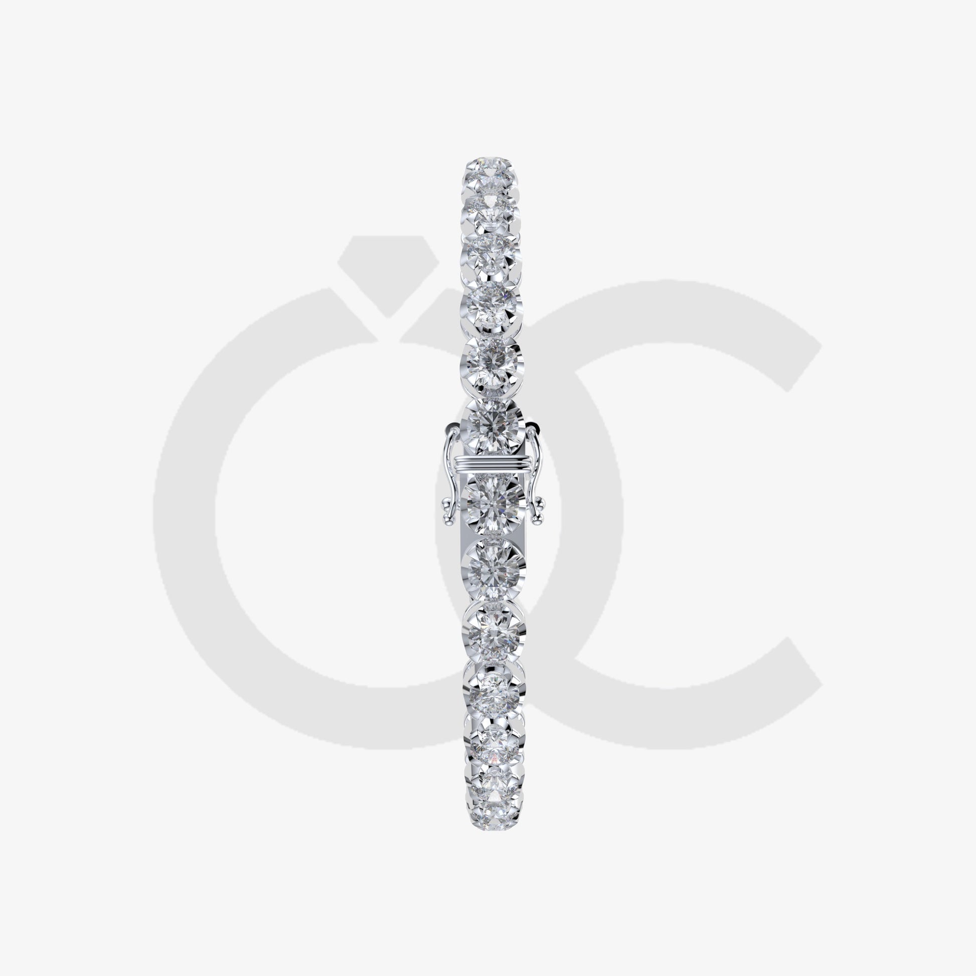 Bracelet with Lab Grown Diamond on a White Gold