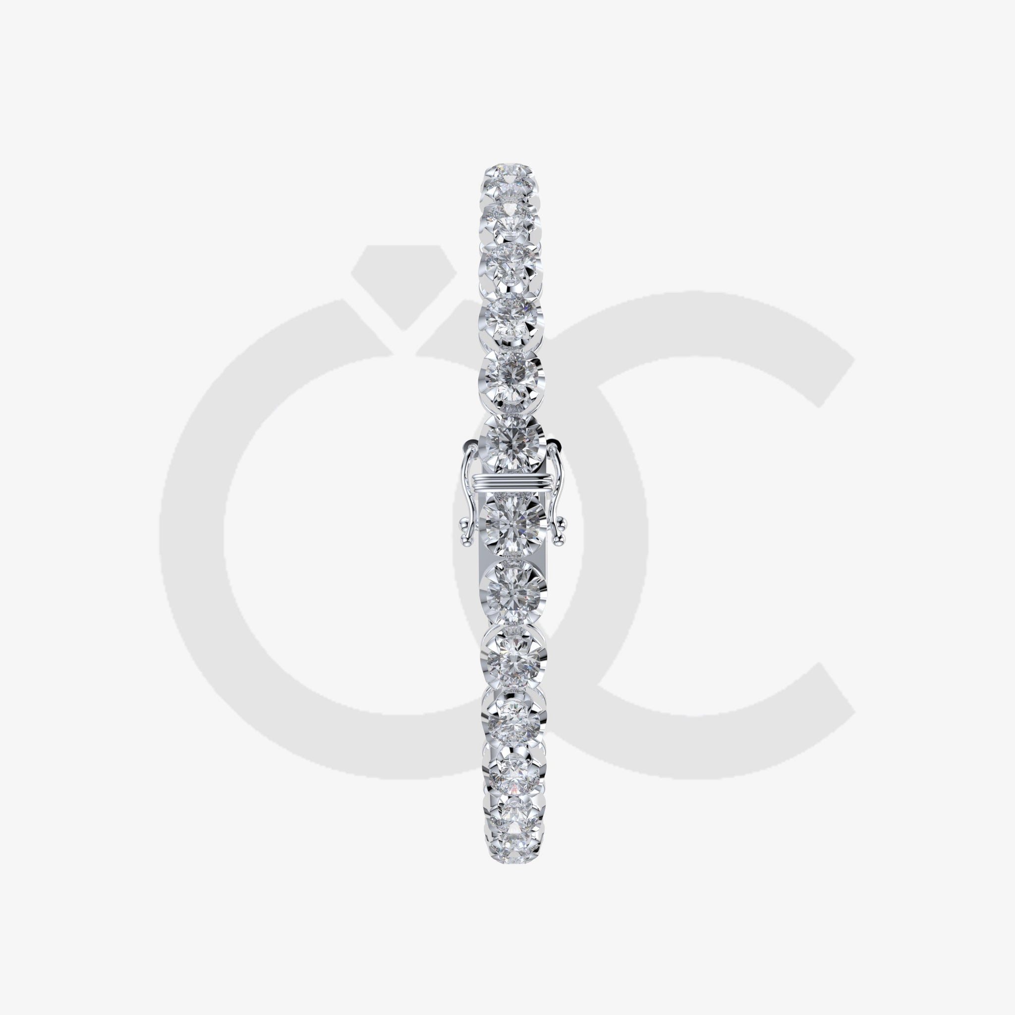 Bracelet with Lab Grown Diamond on a White Gold
