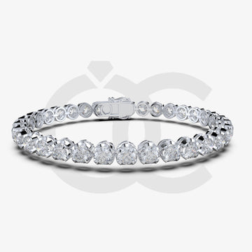 Bracelet with Lab Grown Diamond on a White Gold