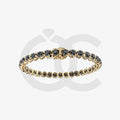 Bracelet with Black Diamond on a Yellow Gold