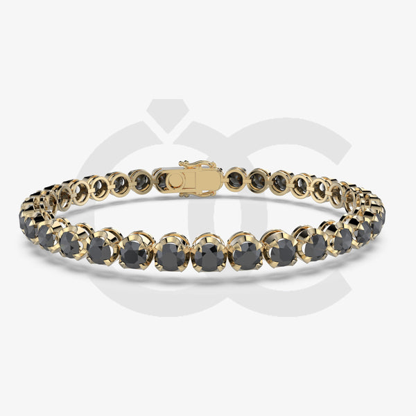 Bracelet with Moissanite on a Gold Vermeil