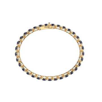 Bracelet with Blue Sapphire on a Yellow Gold