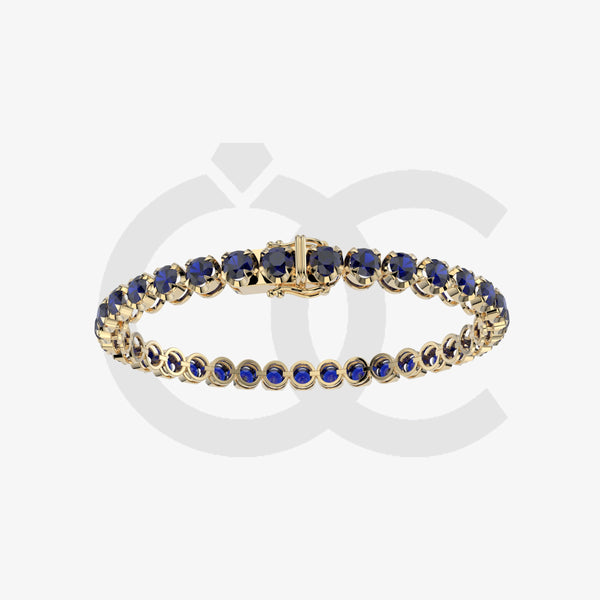 Bracelet with Moissanite on a Gold Vermeil
