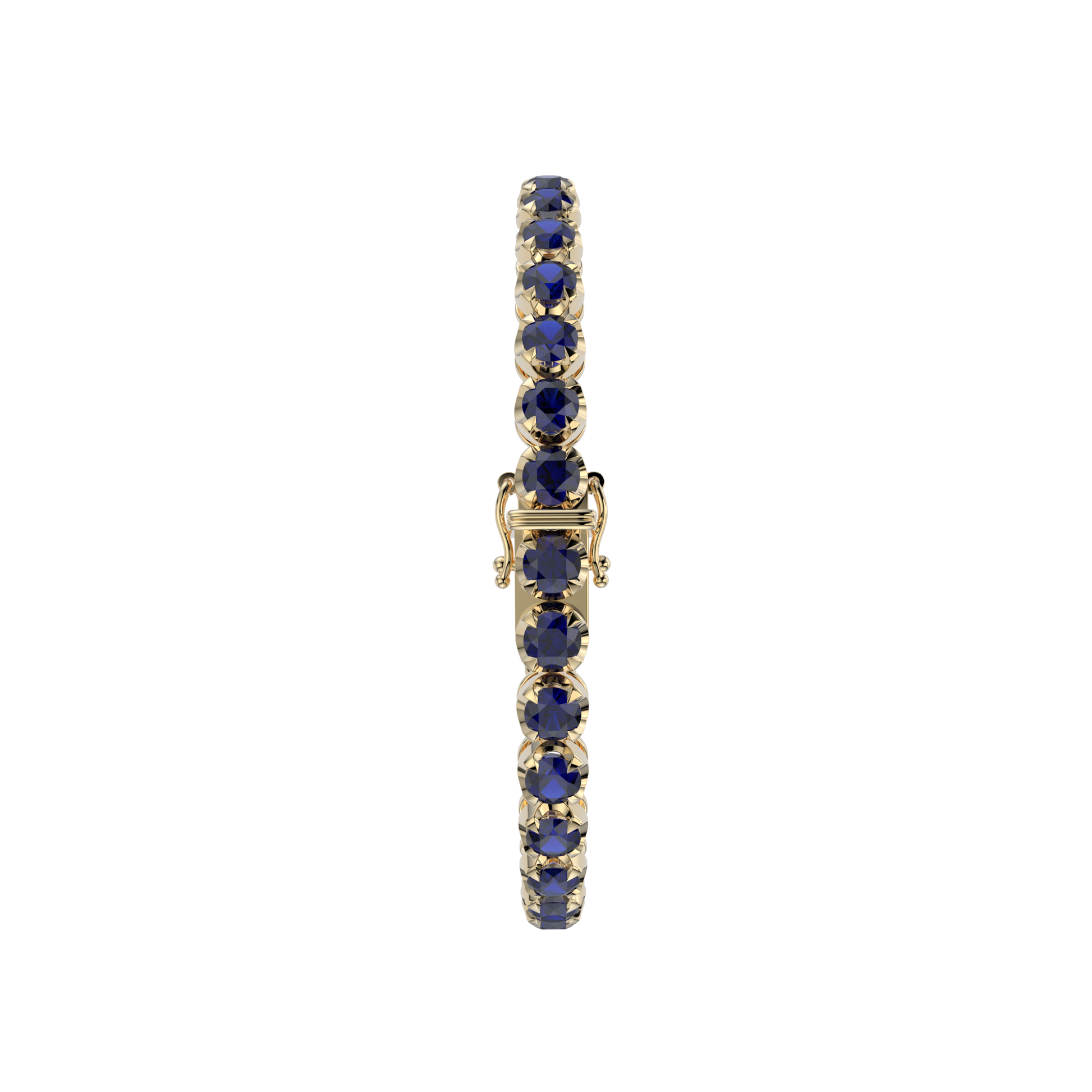 Bracelet with Blue Sapphire on a Yellow Gold