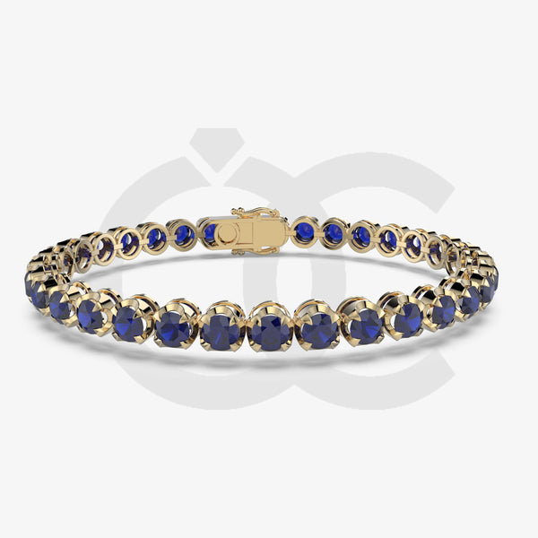 Bracelet with Moissanite on a Gold Vermeil