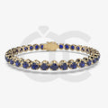 Bracelet with Blue Sapphire on a Yellow Gold