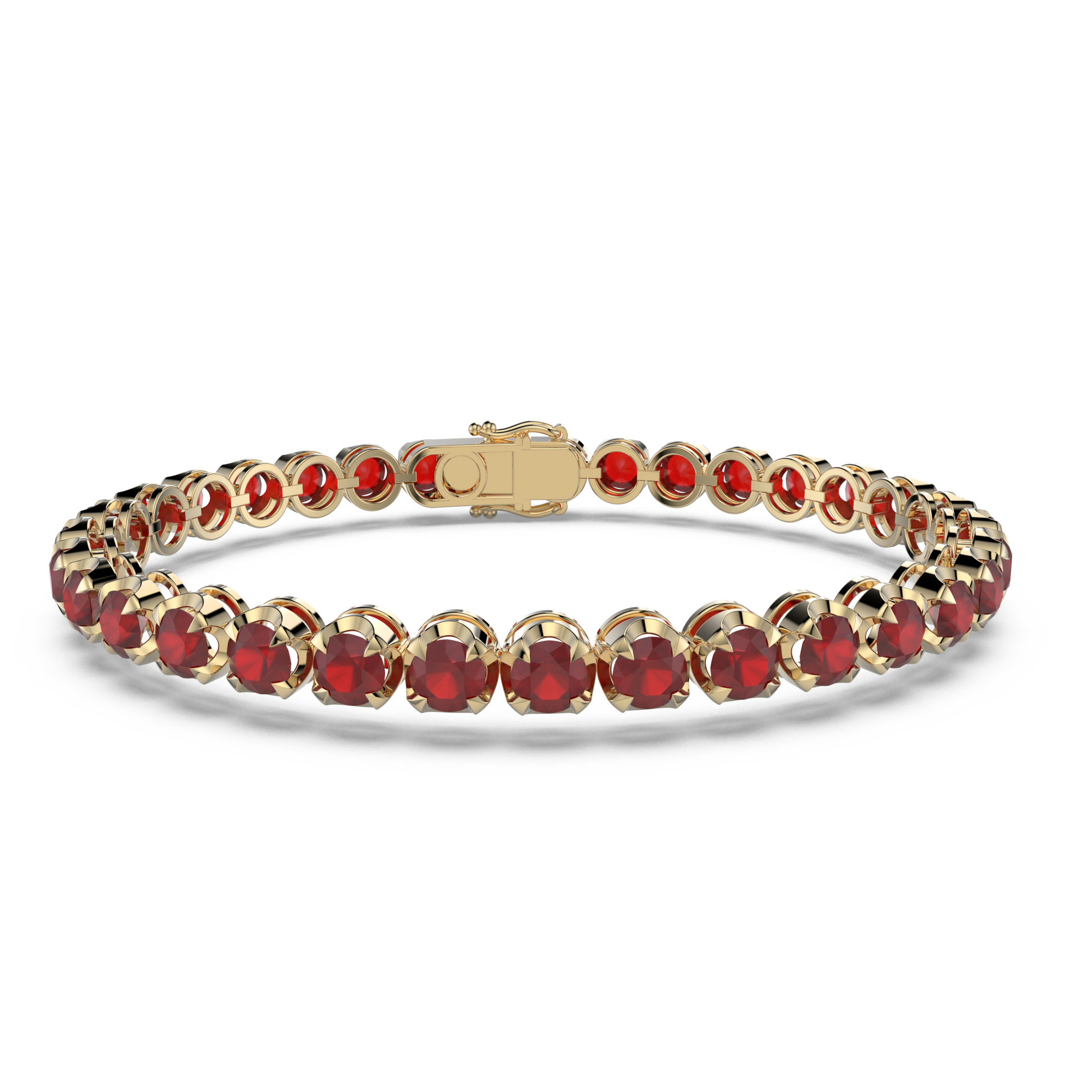 Bracelet with Ruby on a Yellow Gold