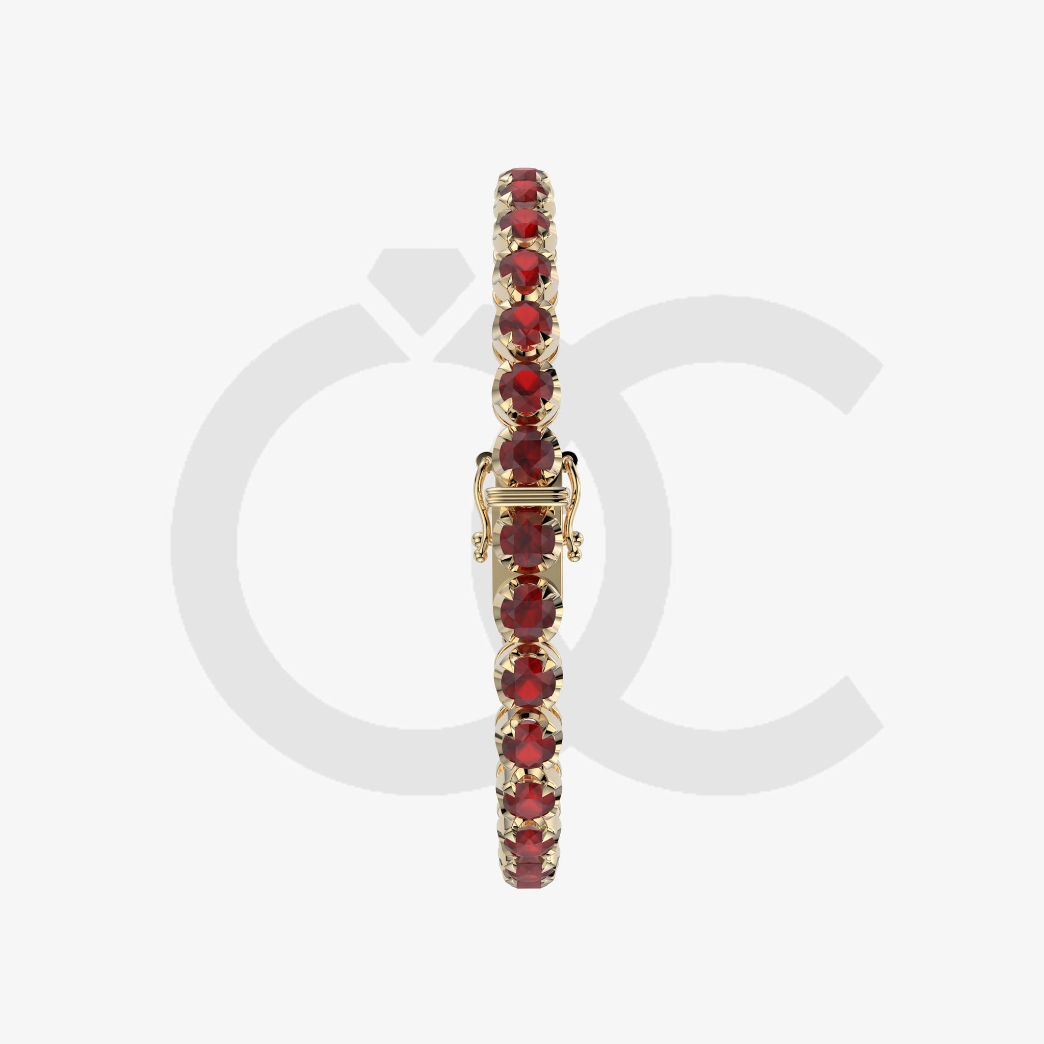 Bracelet with Ruby on a Yellow Gold