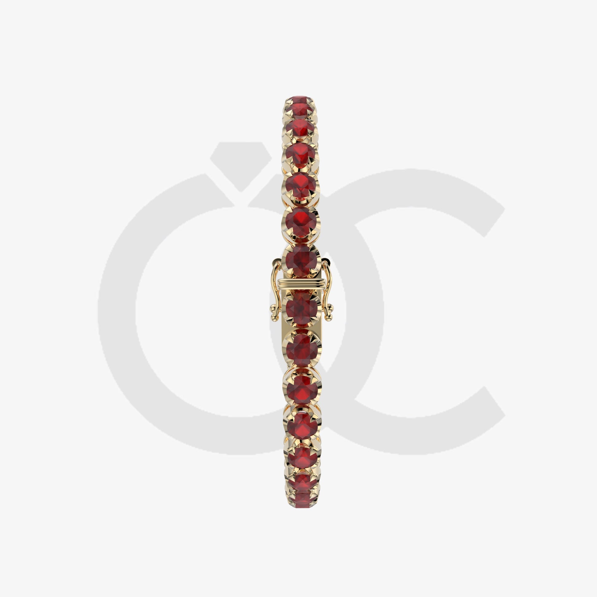 Bracelet with Ruby on a Yellow Gold