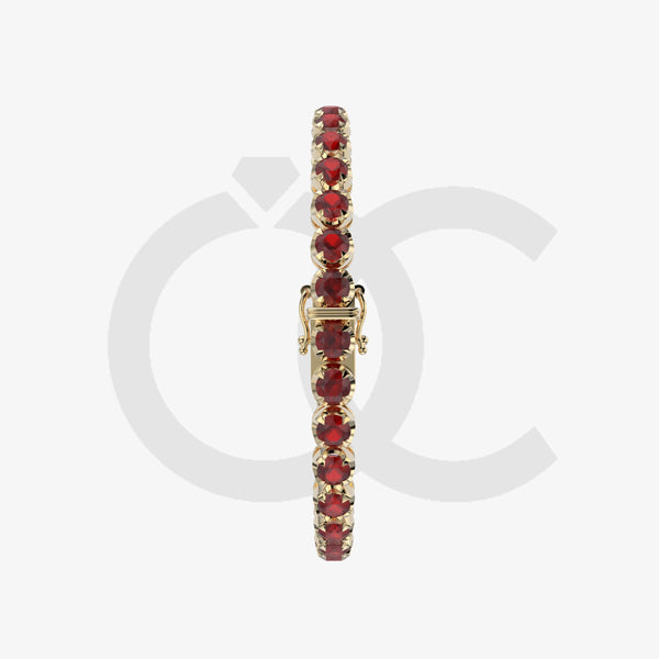 Bracelet with Ruby on a Yellow Gold