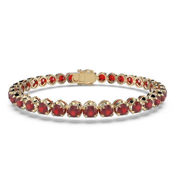 Bracelet with Ruby on a Yellow Gold