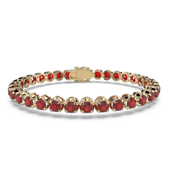 Bracelet with Ruby on a Yellow Gold