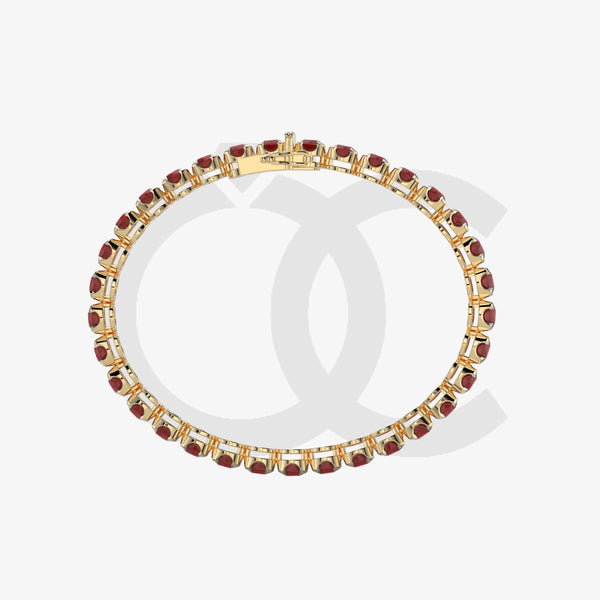 Bracelet with Ruby on a Yellow Gold