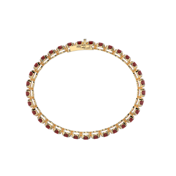 Bracelet with Moissanite on a Gold Vermeil