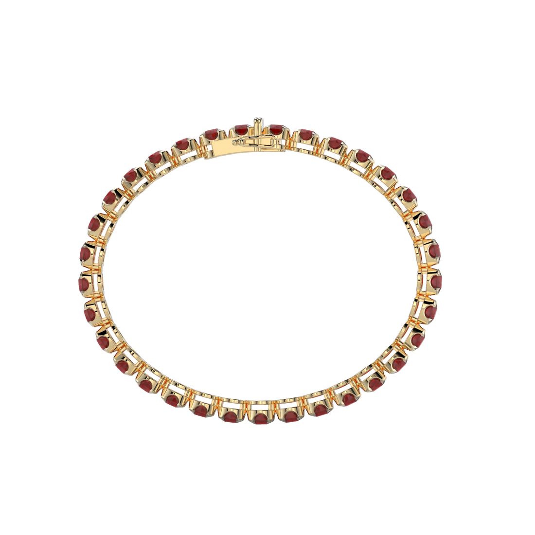 Bracelet with Ruby on a Yellow Gold