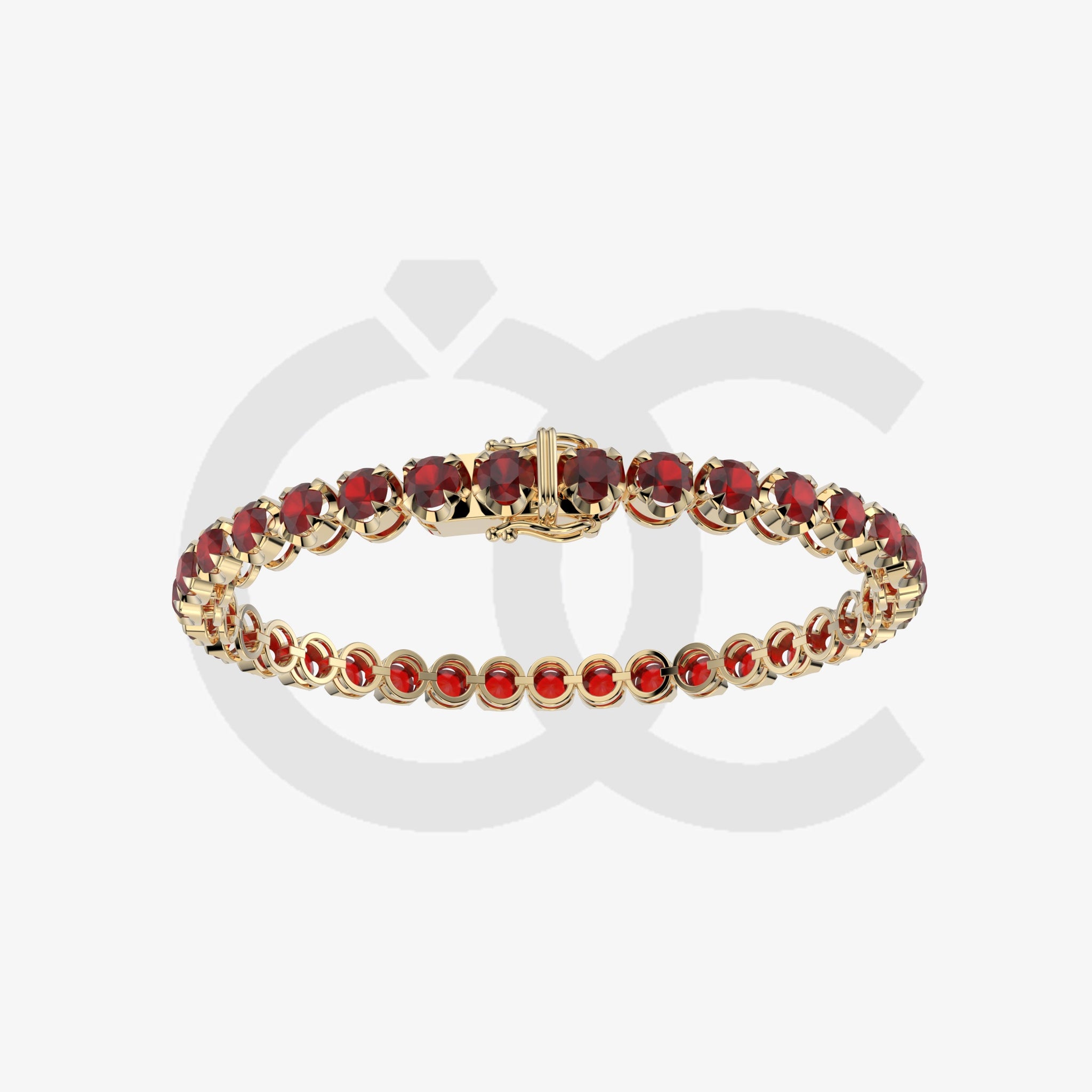 Bracelet with Moissanite on a Gold Vermeil