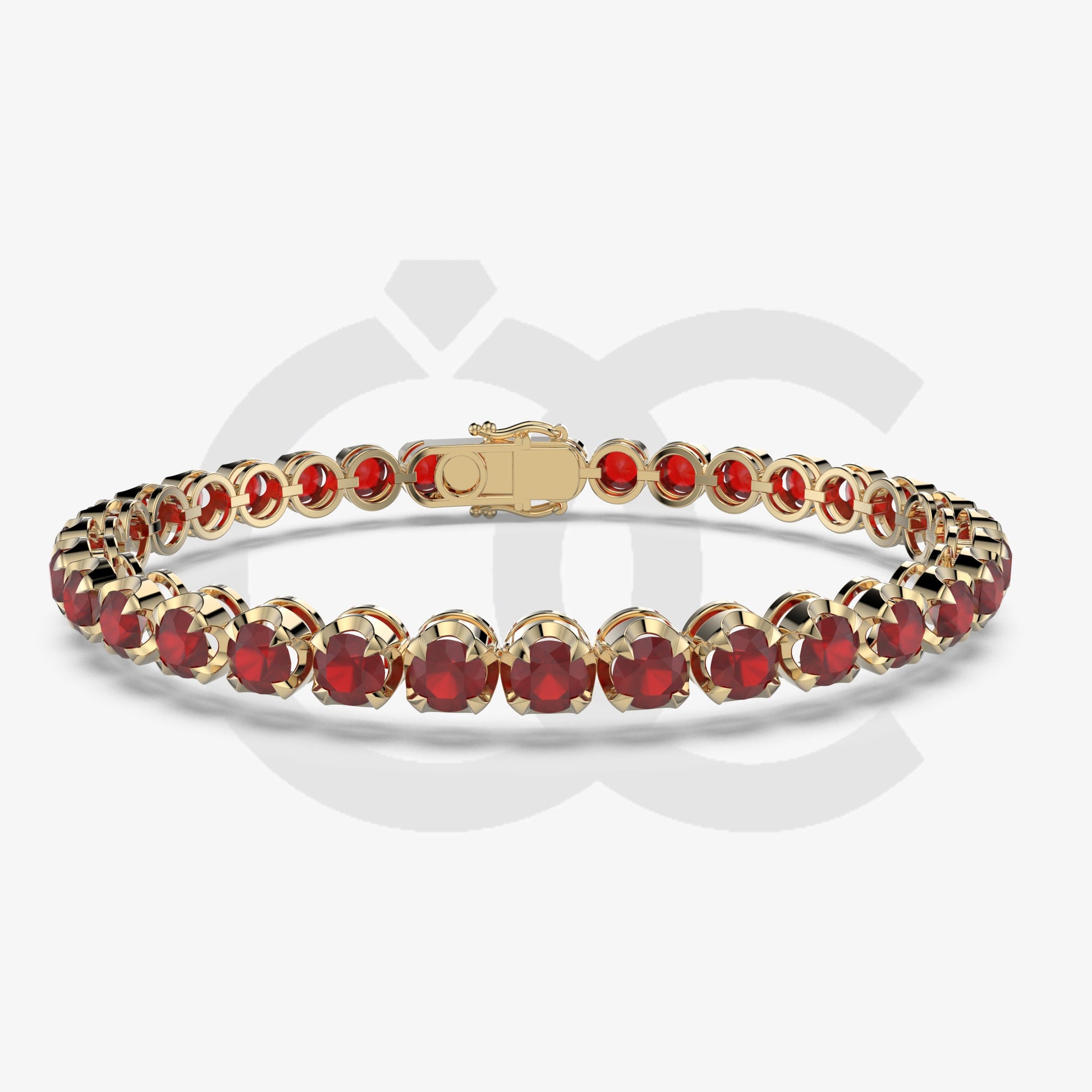 Bracelet with Ruby on a Yellow Gold
