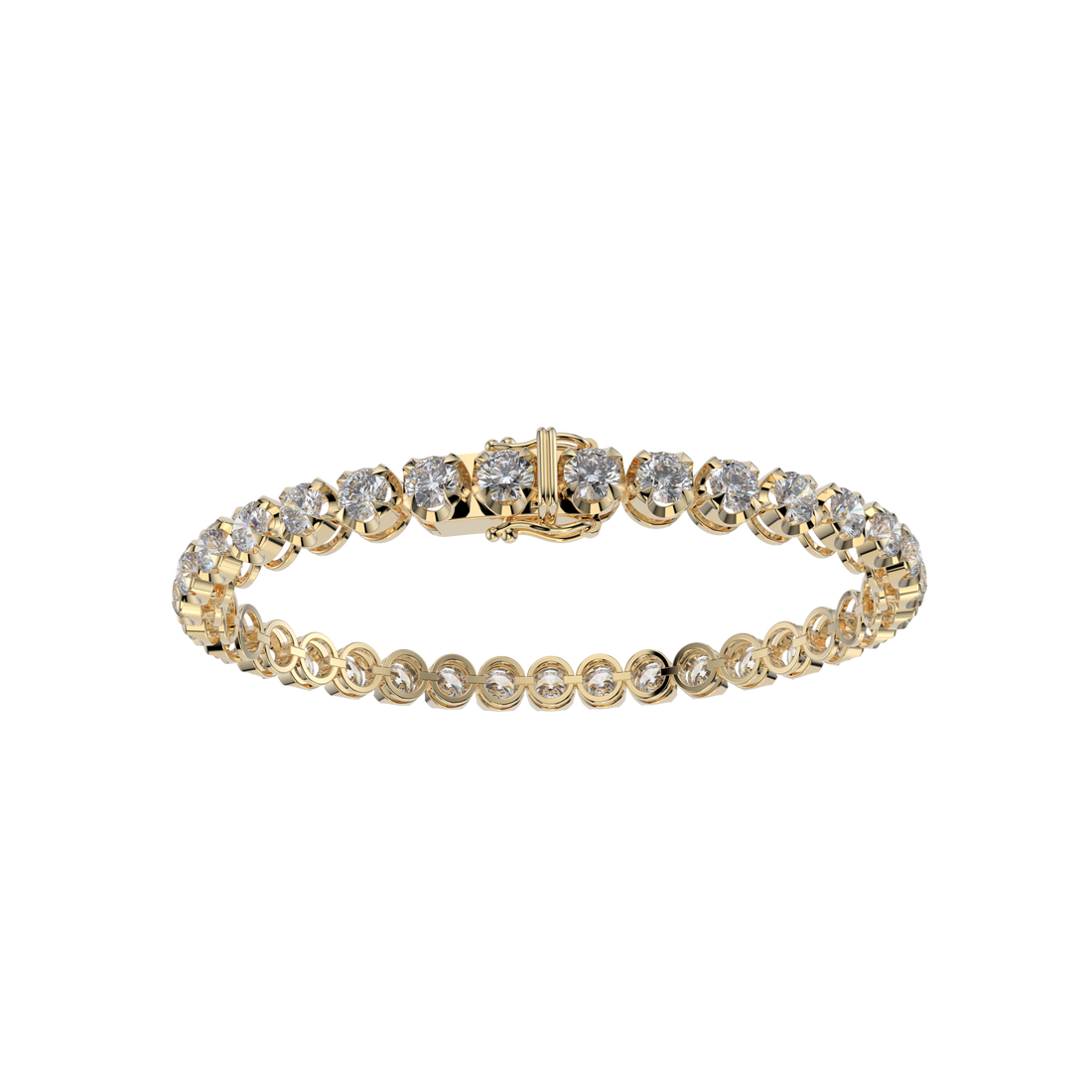 Bracelet with Lab Grown Diamond on a Yellow Gold
