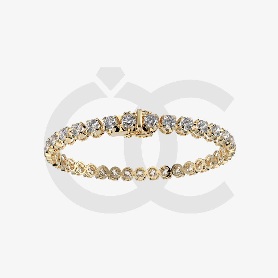 Bracelet with Moissanite on a Gold Vermeil