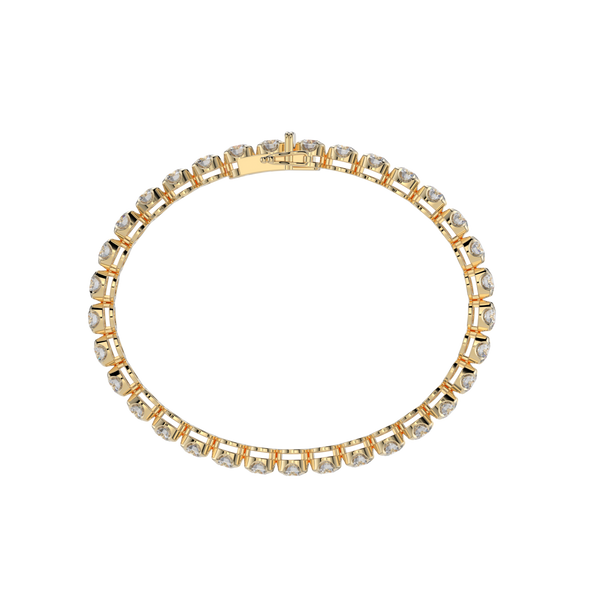 Bracelet with Natural Diamond on a Yellow Gold