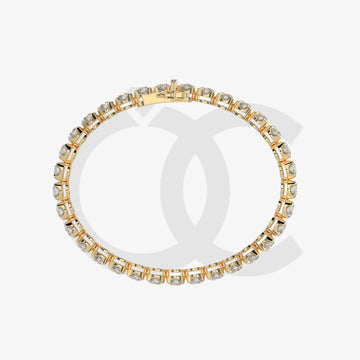 Bracelet with Lab Grown Diamond on a Yellow Gold