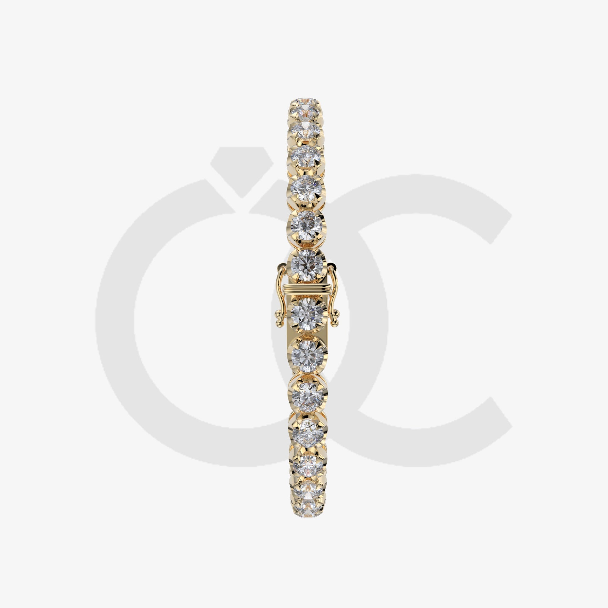 Bracelet with Lab Grown Diamond on a Yellow Gold