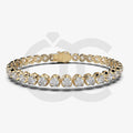 Bracelet with Moissanite on a Gold Vermeil