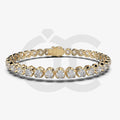 Bracelet with Moissanite on a Gold Vermeil