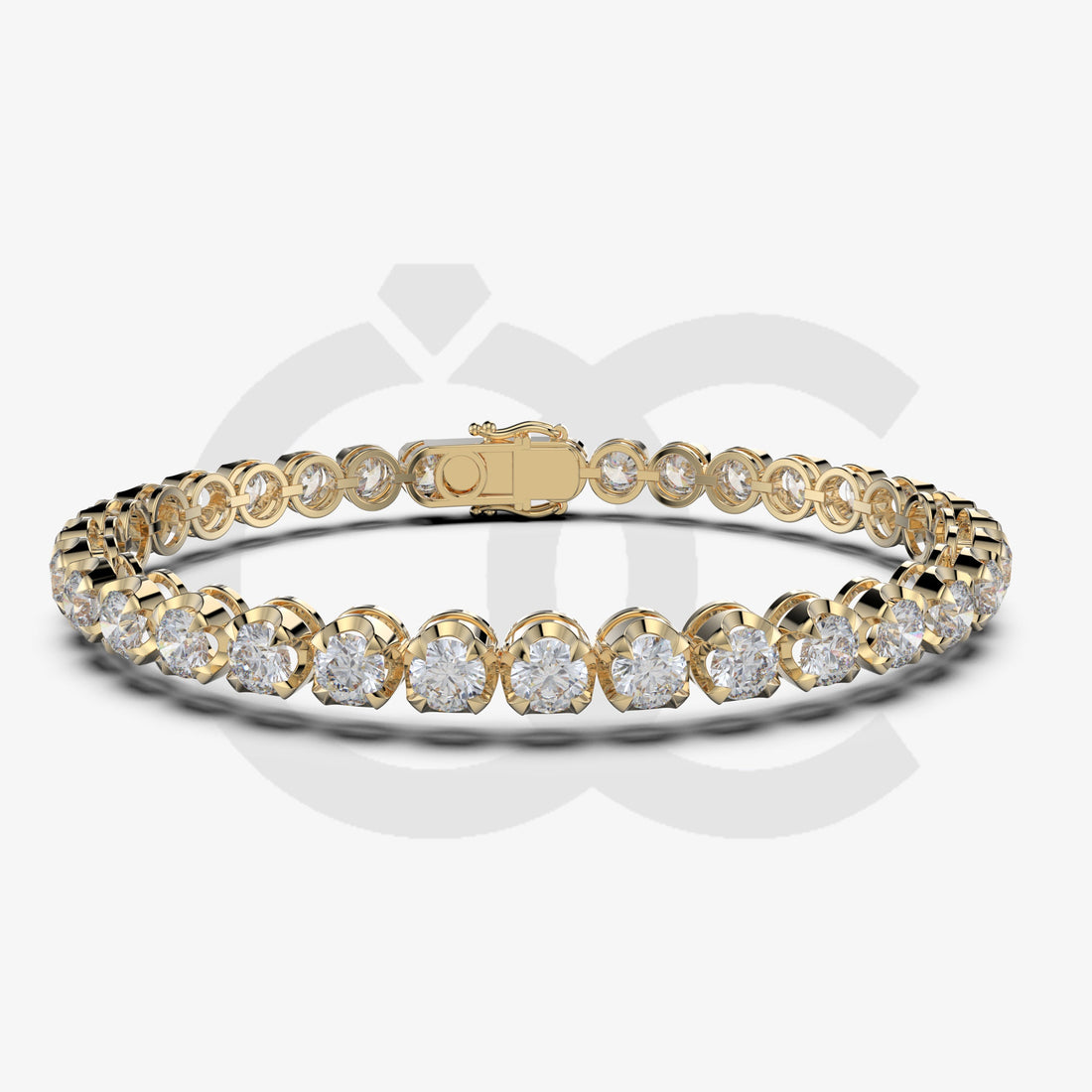 Bracelet with Moissanite on a Gold Vermeil
