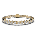 Bracelet with Moissanite on a Gold Vermeil
