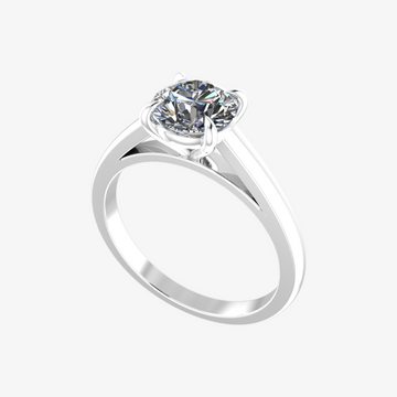 18K Gold Solitaire Ring