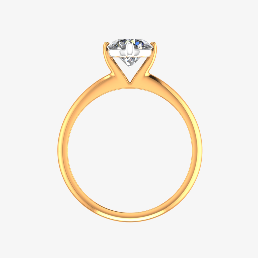 18K Yellow Gold Solitaire Ring