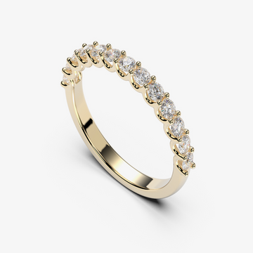 Half Eternity 18K Yellow Gold Ring