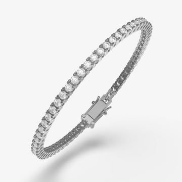 Diamond Four Prong Tennis Bracelet in 18K Black Gold