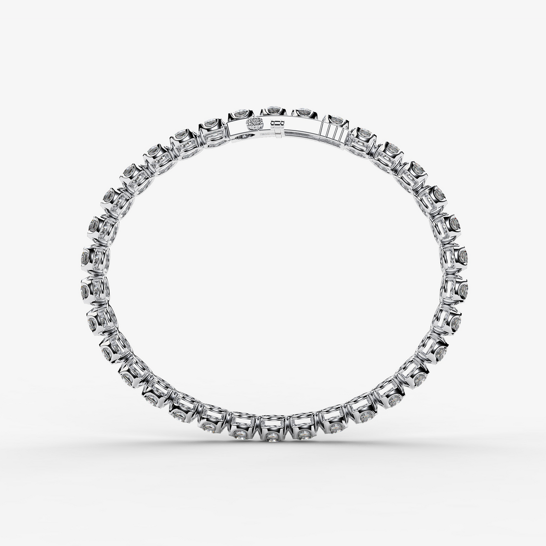 Diamond Tiger Prong Tennis Bracelet 18K Gold - 2 CTW