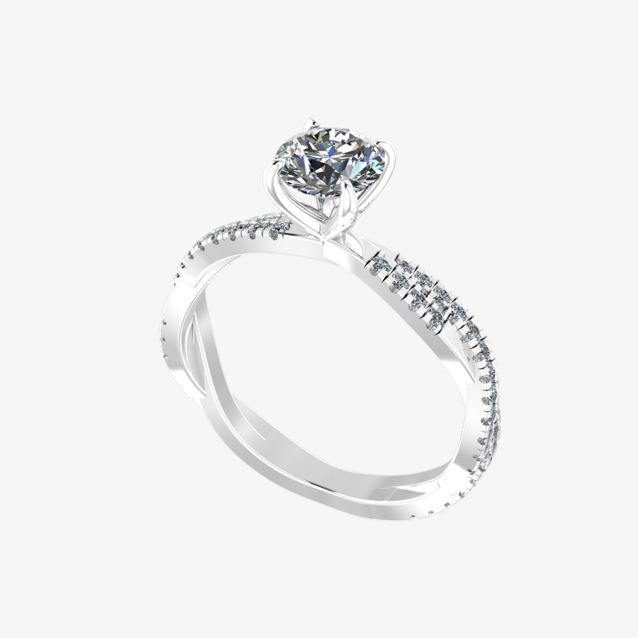 Twisted Engagement Ring 18K Gold