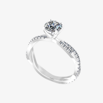 Twisted Engagement Ring 18K Gold